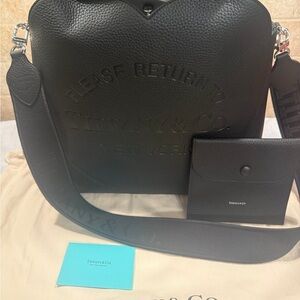Tiffany & Co. Large Black Please Return To Tiffany Tote - NWT w/ Pouch Very Rare